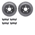 Dynamic Friction Co 7302-54108, Rotors-Drilled and Slotted-Silver with 3000 Series Ceramic Brake Pads, Zinc Coated 7302-54108